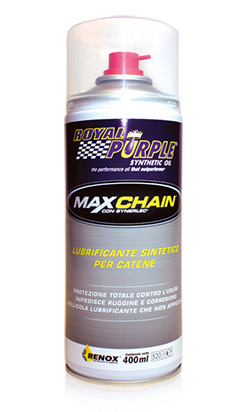 Max Chain di Royal Purple è un lubrificante per catene ed ingranaggi aperti