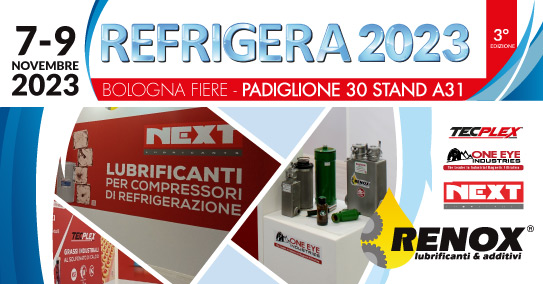 Renox è presente a Refrigera 2023 - manifestazione dedicata alla refrigerazione industriale, commerciale e logistica